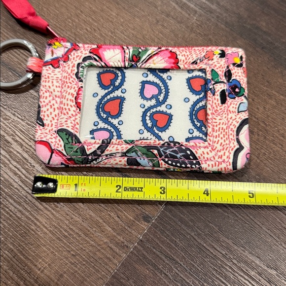 Vera Bradley Mandala Floral Zip ID Case Wallet Key Ring - Picture 5 of 6